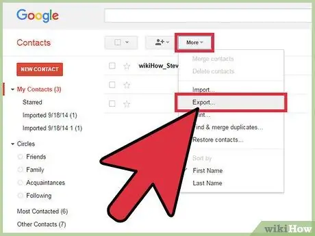 إضافة جهات اتصال إلى Gmail باستخدام ملف CSV الخطوة 1