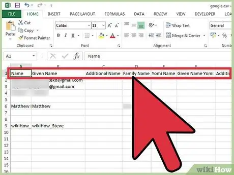 Tambahkan Kenalan ke Gmail Menggunakan Fail CSV Langkah 2