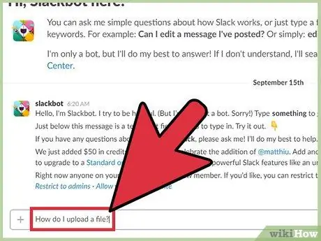 Utiliser Slackbot Étape 6