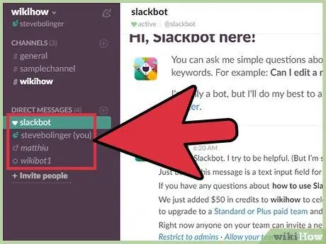 استخدم Slackbot الخطوة 9