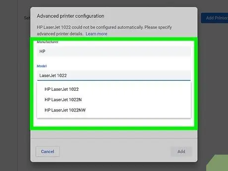 Shtoni një printer në Google Chromebook Hapi 13