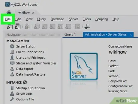 Open an Sql File Step 3