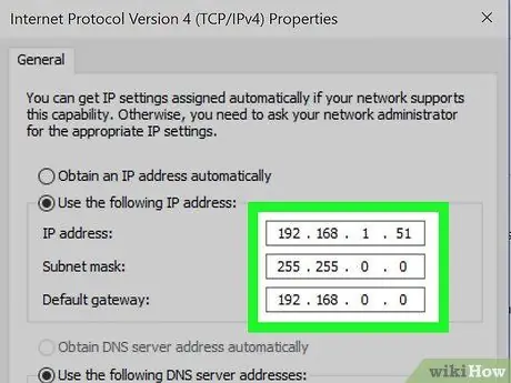 Configure o seu PC para uma rede local. Etapa 25