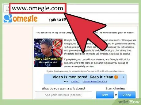 Koristite Omegle korak 1