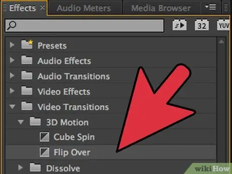 Pridėkite perėjimų naudodami „Adobe Premiere Pro“3 veiksmą