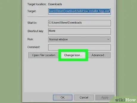 Skift ikonet for en Exe -fil Trin 13