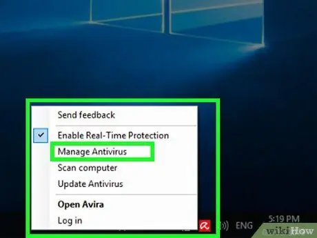 Rimuovere gli annunci popup in Avira Antivirus Passaggio 2