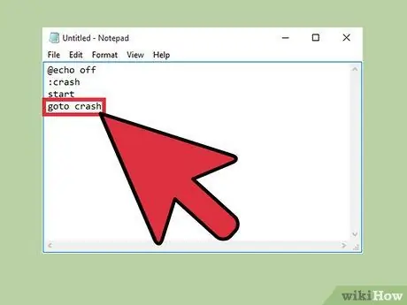ব্যাচ ফাইল ব্যবহার করে আপনার কম্পিউটার ক্র্যাশ করুন ধাপ 5
