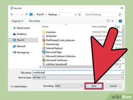 Arresta il computer utilizzando un file batch Passaggio 8