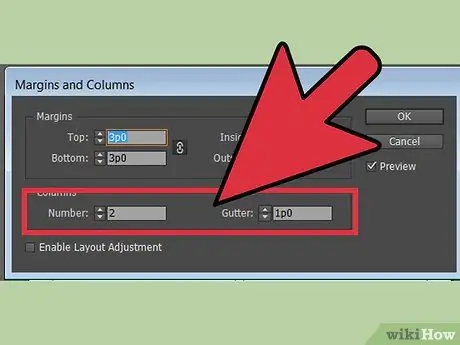 InDesign- ում ավելացնել սյունակներ Քայլ 2