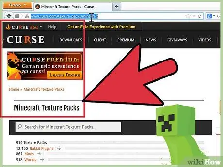 Preuzmite paket tekstura u Minecraftu 1. korak