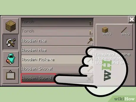 Gumawa ng isang Espada sa Minecraft Hakbang 12