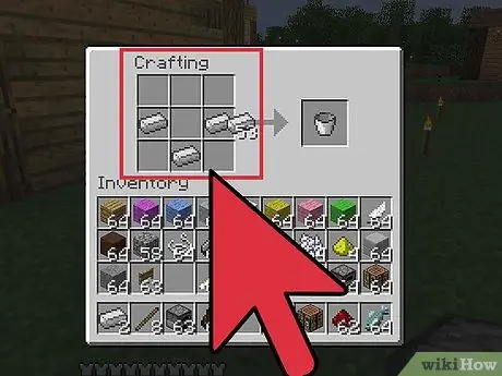 Make a Bucket in Minecraft Step 4