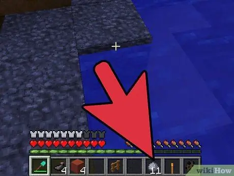 สร้างเตาผิงอิฐด้วยปล่องไฟใน Minecraft ขั้นตอนที่ 1