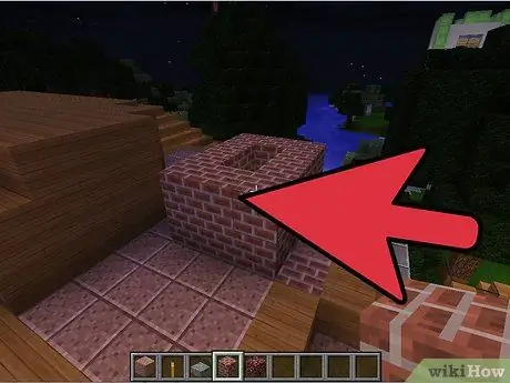 Bauen Sie einen gemauerten Kamin mit einem Schornstein in Minecraft Schritt 7