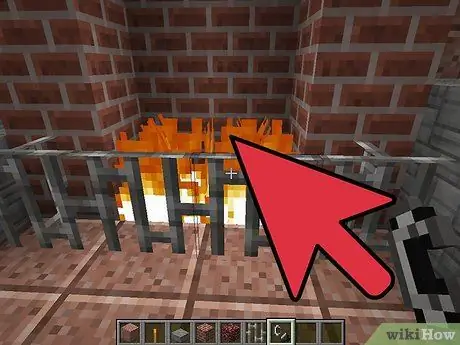 ააშენეთ აგურის ბუხარი ბუხრით Minecraft– ში ნაბიჯი 8