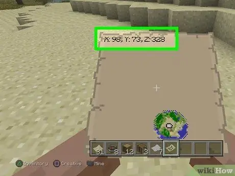 Trouvez vos coordonnées dans Minecraft Étape 9