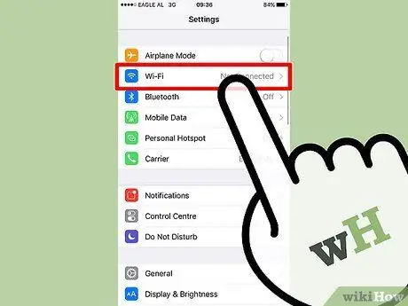 Conecte o WiFi em um telefone celular, etapa 2