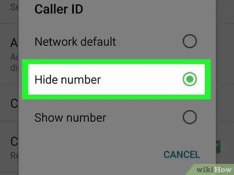 Nascondi il tuo ID chiamante su Android Passaggio 6