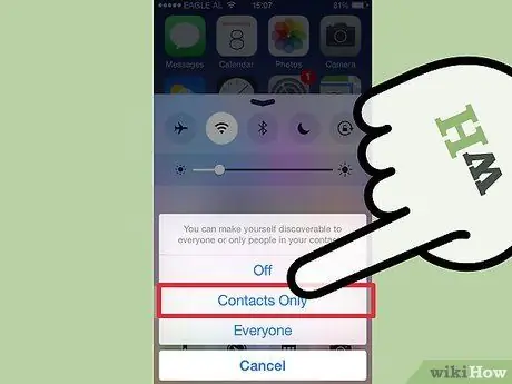 Use Airdrop no iOS Etapa 4