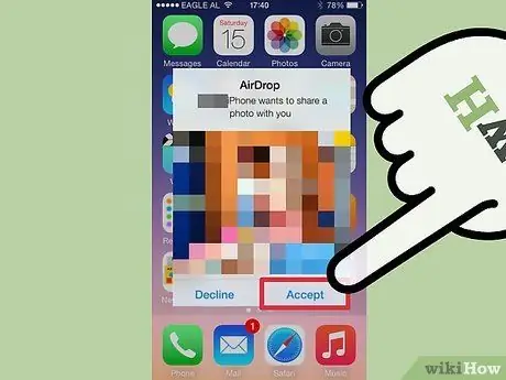 Az Airdrop használata iOS 8. lépésben