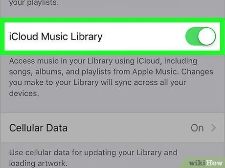 Désactiver la bibliothèque musicale iCloud Étape 3