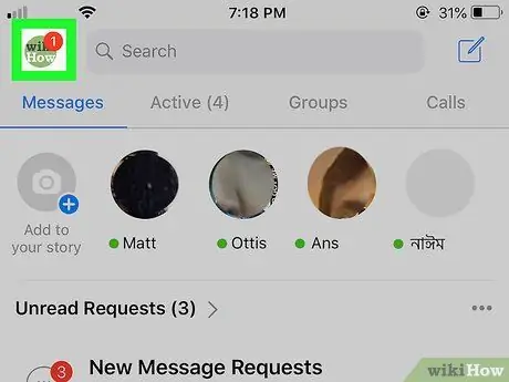 Izrakstieties no Messenger iPhone vai iPad ierīcē 11. darbība