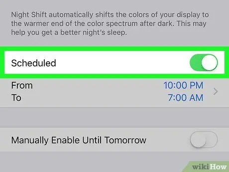 Aktivirajte funkcijo Night Shift na iPhoneu 7. korak