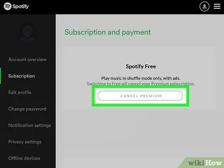 Cancelar Spotify no iPhone Etapa 8