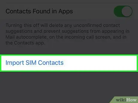 Import SIM Contacts on an iPhone Step 5