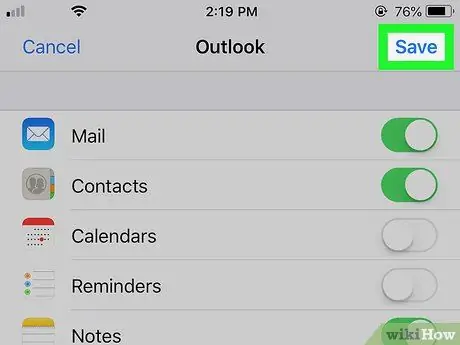 ซิงค์ผู้ติดต่อ Outlook กับ iPhone ขั้นตอนที่8