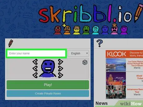 Privát szoba létrehozása a Skribbl.io alkalmazásban 2. lépés