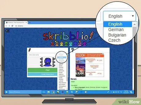 Crear una habitación privada en Skribbl.io Paso 3