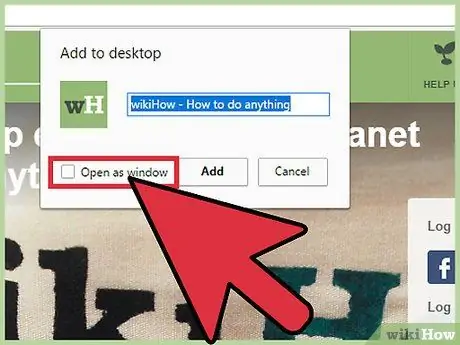 Inserisci un collegamento a un sito Web sul desktop Passaggio 11