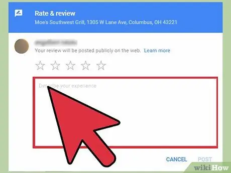 Escribe una reseña en Google Paso 6