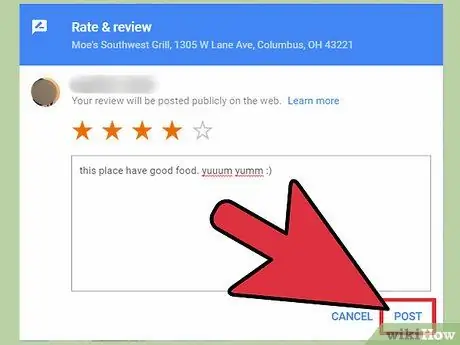 Write a Review on Google Step 7