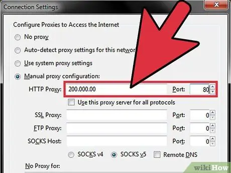 Etapa 15 para conectar-se a um servidor proxy