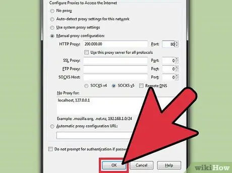 Povežite se s strežnikom proxy 16. korak