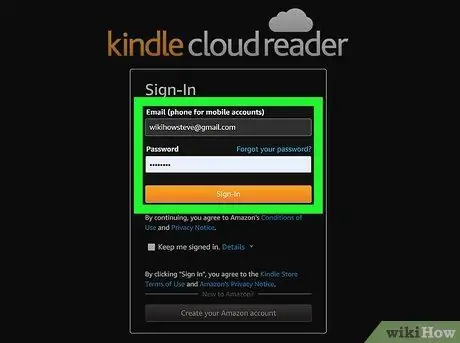 Մուտք գործեք Kindle գրքեր համակարգչում Քայլ 2