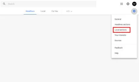 Google News; Mga lokal na seksyon