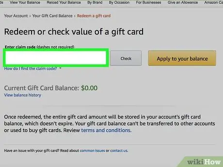 Vérifier le solde d'une carte-cadeau Amazon Étape 11