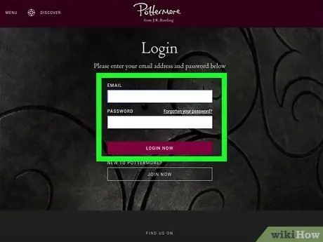 Elimina il tuo account Pottermore Passaggio 1