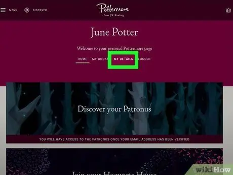 Suprimiu el vostre compte de Pottermore Pas 2