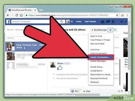 ลบข้อความที่เก็บถาวรบน Facebook ขั้นตอนที่ 18