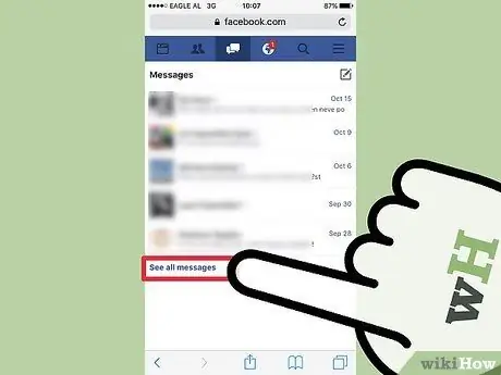 Padamkan Mesej Diarkibkan di Facebook Langkah 5