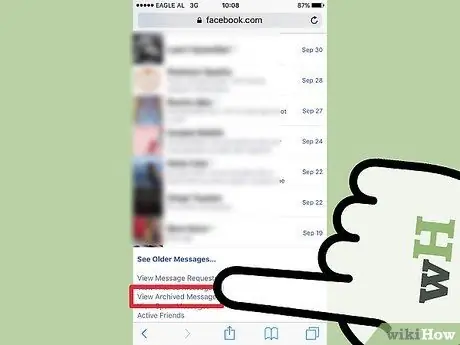 Padamkan Mesej Diarkibkan di Facebook Langkah 6