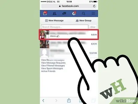 Verwyder gebergde boodskappe op Facebook Stap 7