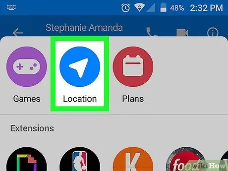 Trova la posizione di un amico su Facebook Messenger su Android Passaggio 3