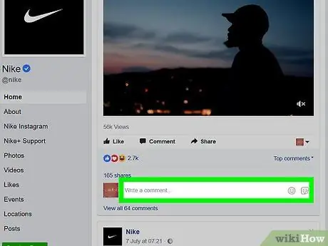 Komentirajte kot stran na Facebooku 6. korak