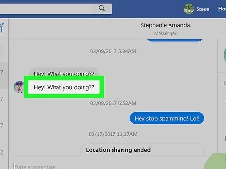 Ziņu dzēšana pakalpojumā Facebook Messenger 11. darbība